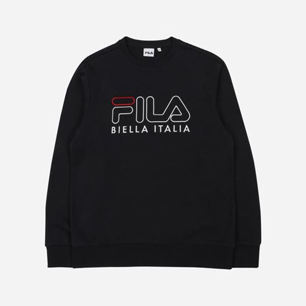 Fila Sweatshirts Dam Svarta - 3D Logo Embroidered,07231-QDFU